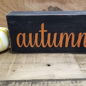 autumn wood block sign fall decoration sign shelf sitter sign farmhouse fall sign