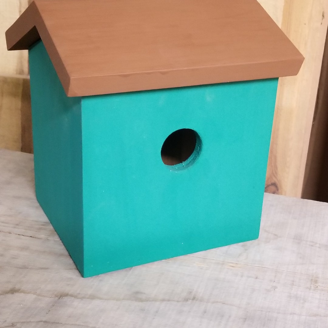Cedar Bird House Wood Modern Bird House Home for Birds Outside Bird