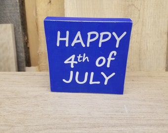 happy July 4th wood summer sign primitive farmhouse country