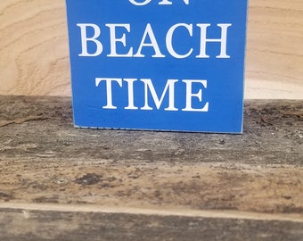 on beach time wood sign beach house decoration sign