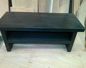 wood computer riser or tv stand riser black