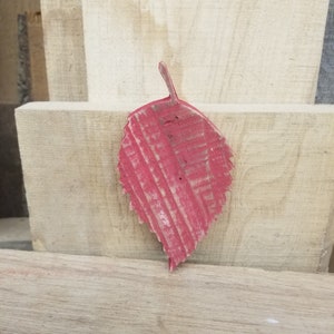 rustic wood leaf red leaf fall leaf decoration barnwood fall leaf wood leaf wood cut out