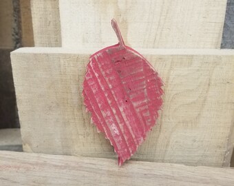 rustic wood leaf red leaf fall leaf decoration barnwood fall leaf wood leaf wood cut out
