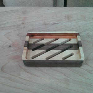 wood rectangle soap dish multi woods