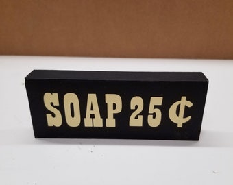 soap 25 cents mini vintage bath wood sign rustic farmhouse bathroom sign gift