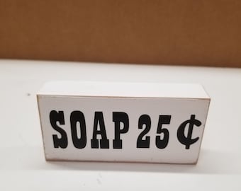 soap 25 cents wood sign bathroom decorations sign laundry room sign rustic farmhouse wood sign gift for anyone