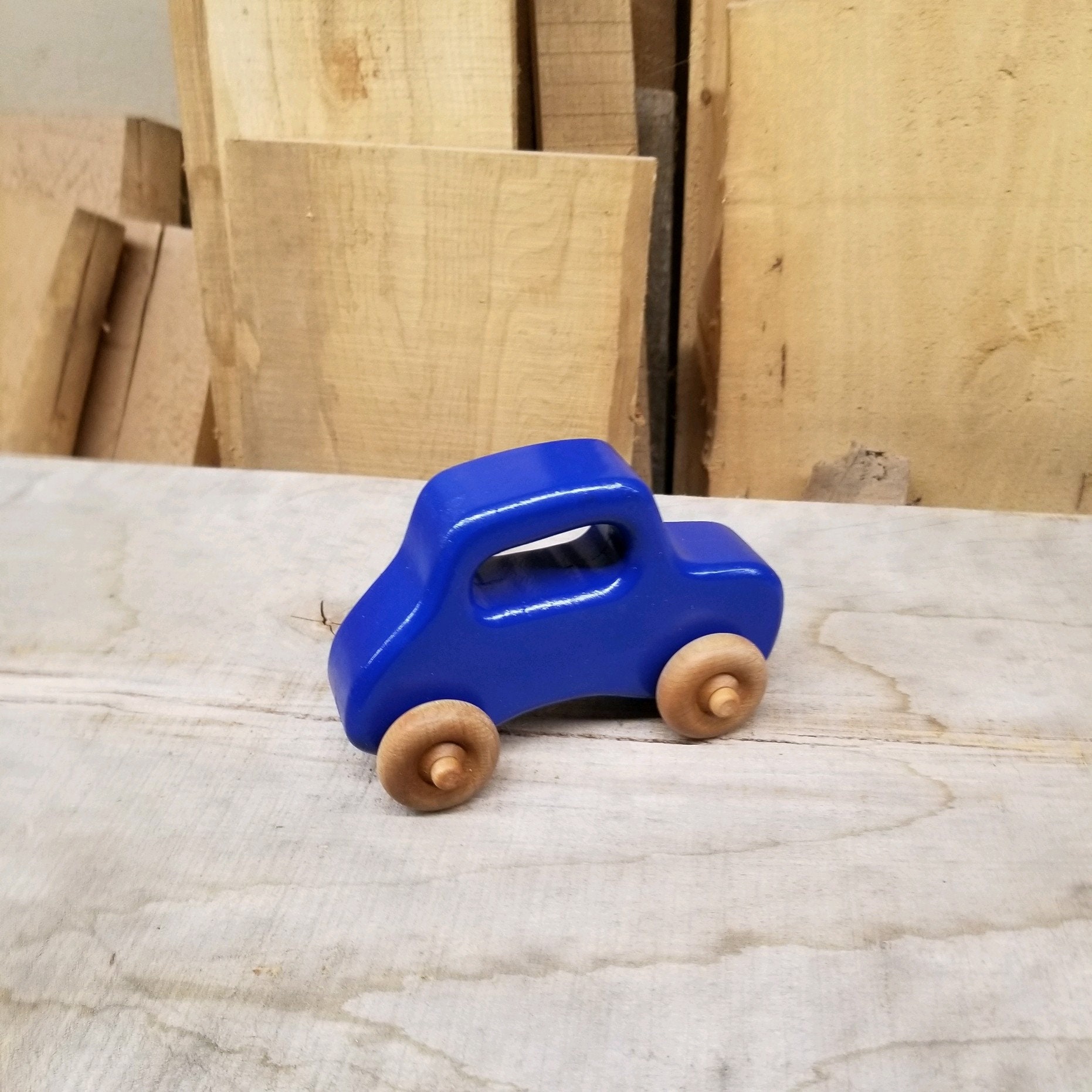 Toddler wood push car Etsy