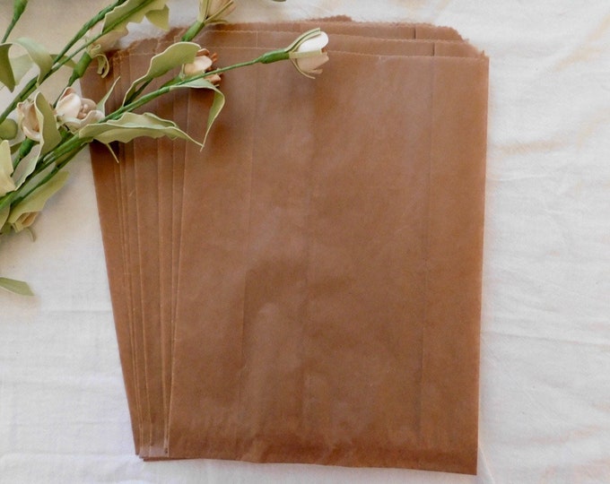 Kraft Gusseted Glassine Bag 7 3/8 X 10 1/2 Set Etsy