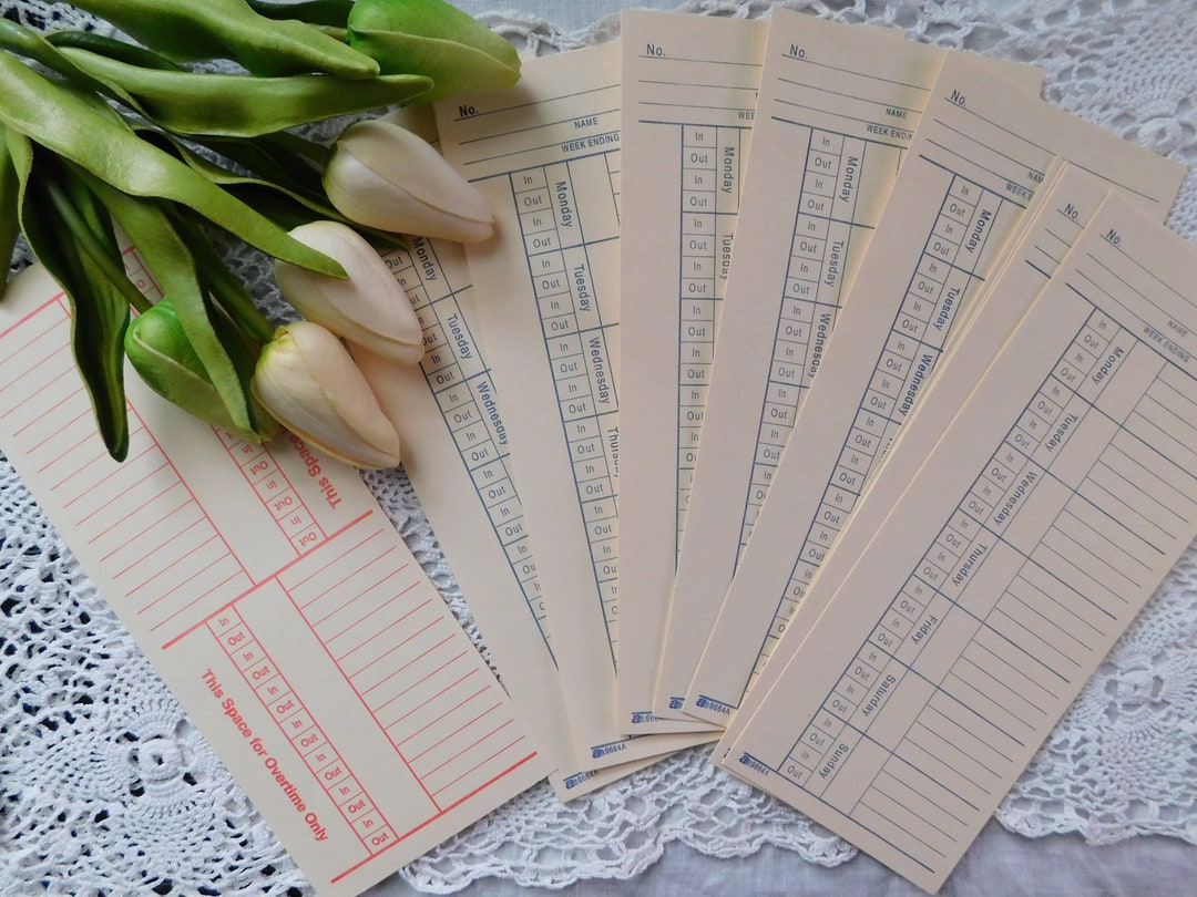 weekly-time-card-4-set-of-10-b6-etsy