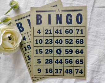 Vintage BINGO Cards - Set Of 2