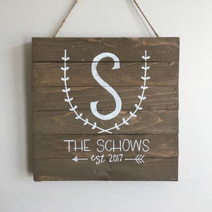 Personalized Wedding Anniversary Sign - Hand Painted