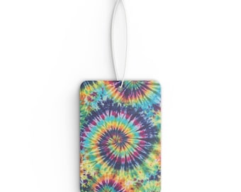 Kolorowy odświeżacz powietrza do samochodu Tie-Dye Swirl | Psychodeliczny spiralny wzór