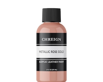 Chreign Acrylic Leather Paint, Metallic Rose Gold - Sneaker & Shoe Paint 1 oz.