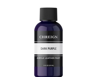 Chreign Acrylic Leather Paint, Dark Purple - Sneaker & Shoe Paint 1 oz.
