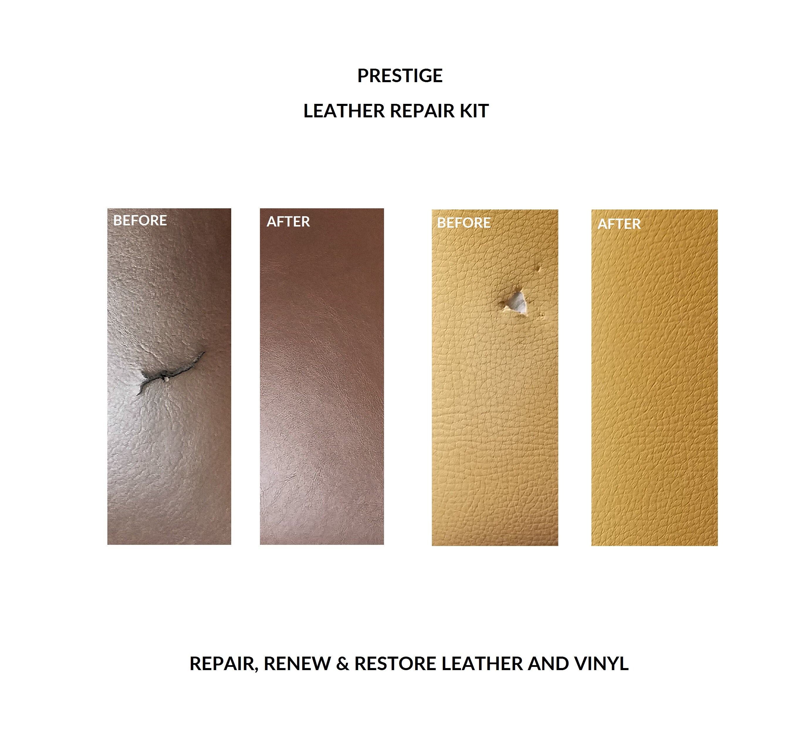 Leather Repair Kit White Pearl Couch Car Seat Purse Vinyl Sofa Bag Jacket  Shoe Furniture 
