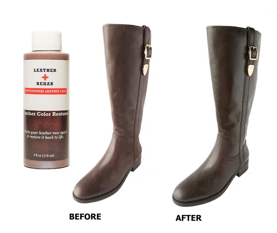 Leather Color Restorer - Saddle Brown - Repair Sofa, Vinyl, Furniture,  Couch, Car Seat, Shoes, and Boots - 4 oz.