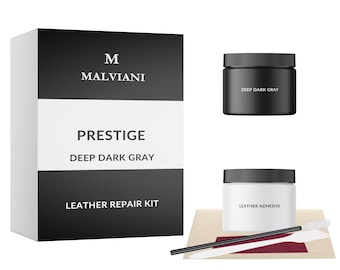 Leather Repair Kit Deep Dark Gray - Furniture Car Seat Couch Chair Sofa