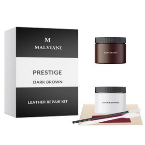 Kit de réparation cuir marron foncé - Ameublement, siège auto, canapé, fauteuil