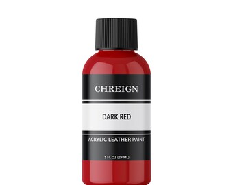 Chreign Acrylic Leather Paint, Dark Red - Sneaker & Shoe Paint 1 oz.