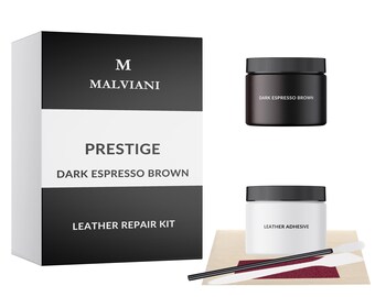 Leather Repair Kit Dark Espresso Brown - Furniture Car Seat Couch Chair Sofa