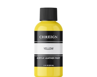 Chreign Acrylic Leather Paint, Yellow - Sneaker & Shoe Paint 1 oz.
