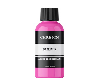 Chreign Acrylic Leather Paint, Dark Pink - Sneaker & Shoe Paint 1 oz.