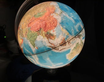 World Globe Lamp Etsy