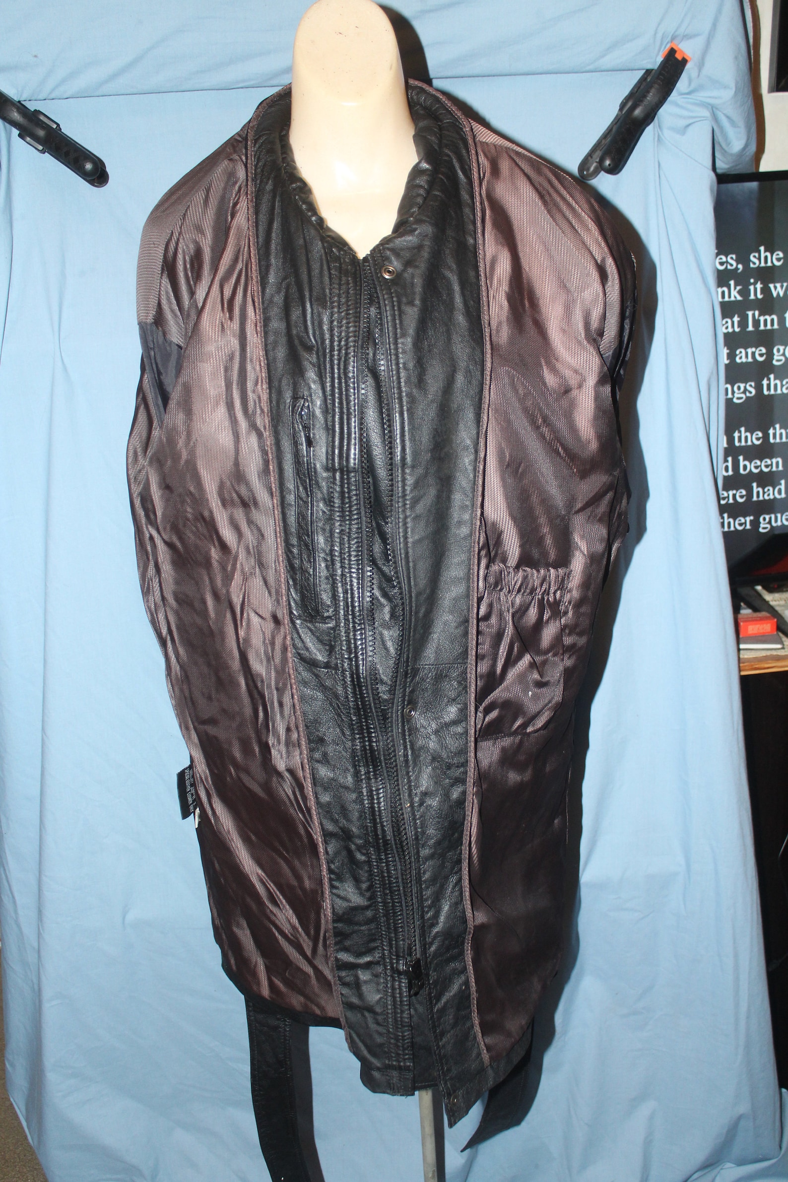 Vintage Wilsons Leather Experts Black Leather 6 Pocket Belted Etsy