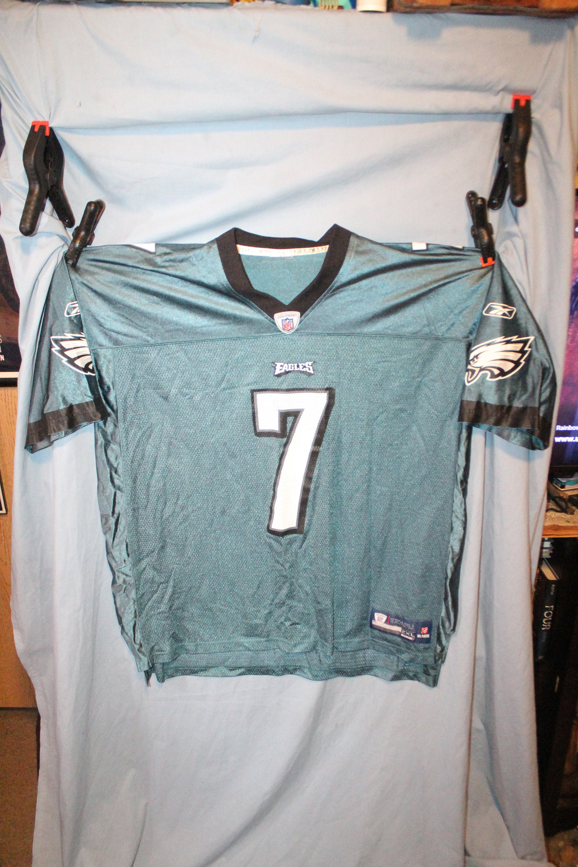 Vtg Philadelphia Eagles Official NFL Green MICHAEL VICK 7 