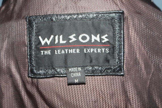 Vintage Wilson’s Leather Experts Black Leather 6 Pock… - Gem