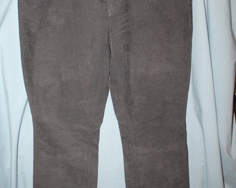 Vintage Eddie Bauer Curvy- Boot Cut - Jeans in velluto a coste taglia 14 Midrise da donna grigio antracite