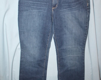 Vintage Eddie Bauer - CURVY Fit - Boot Cut - Stretch - Denim Blue Jeans - Donna Taglia 12