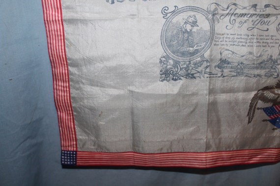 WWI  Silk Handkerchief Forget Me Not, Remember Me… - image 6