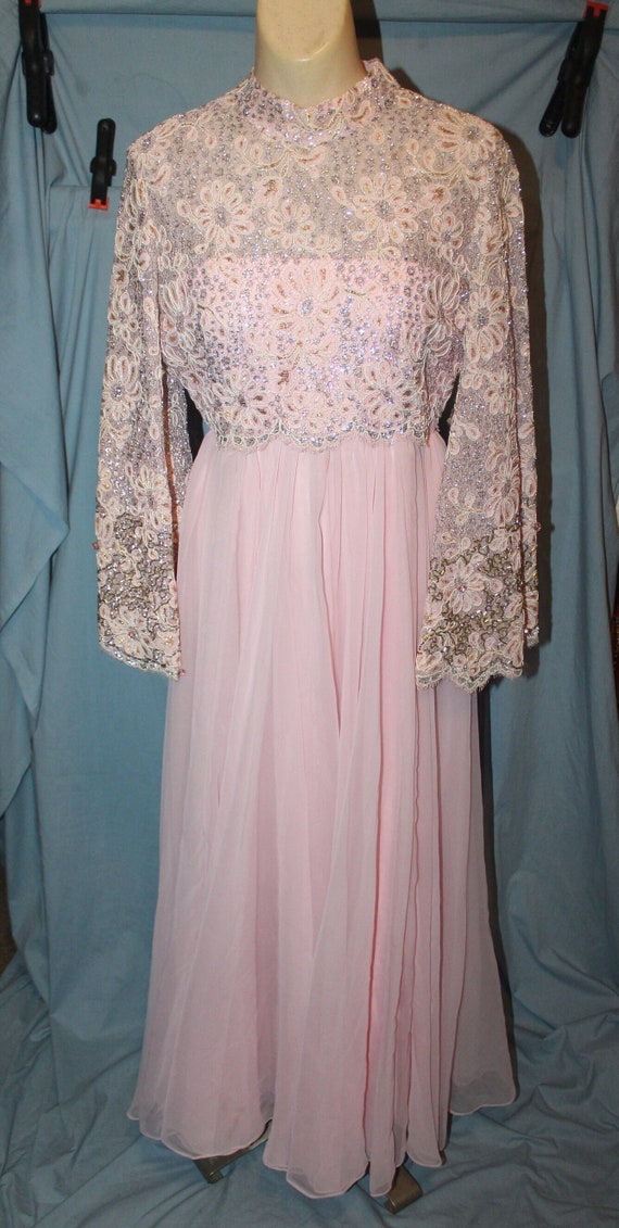 Vtg Felix Arbeo Aventura Carrie Couture Pink Beade