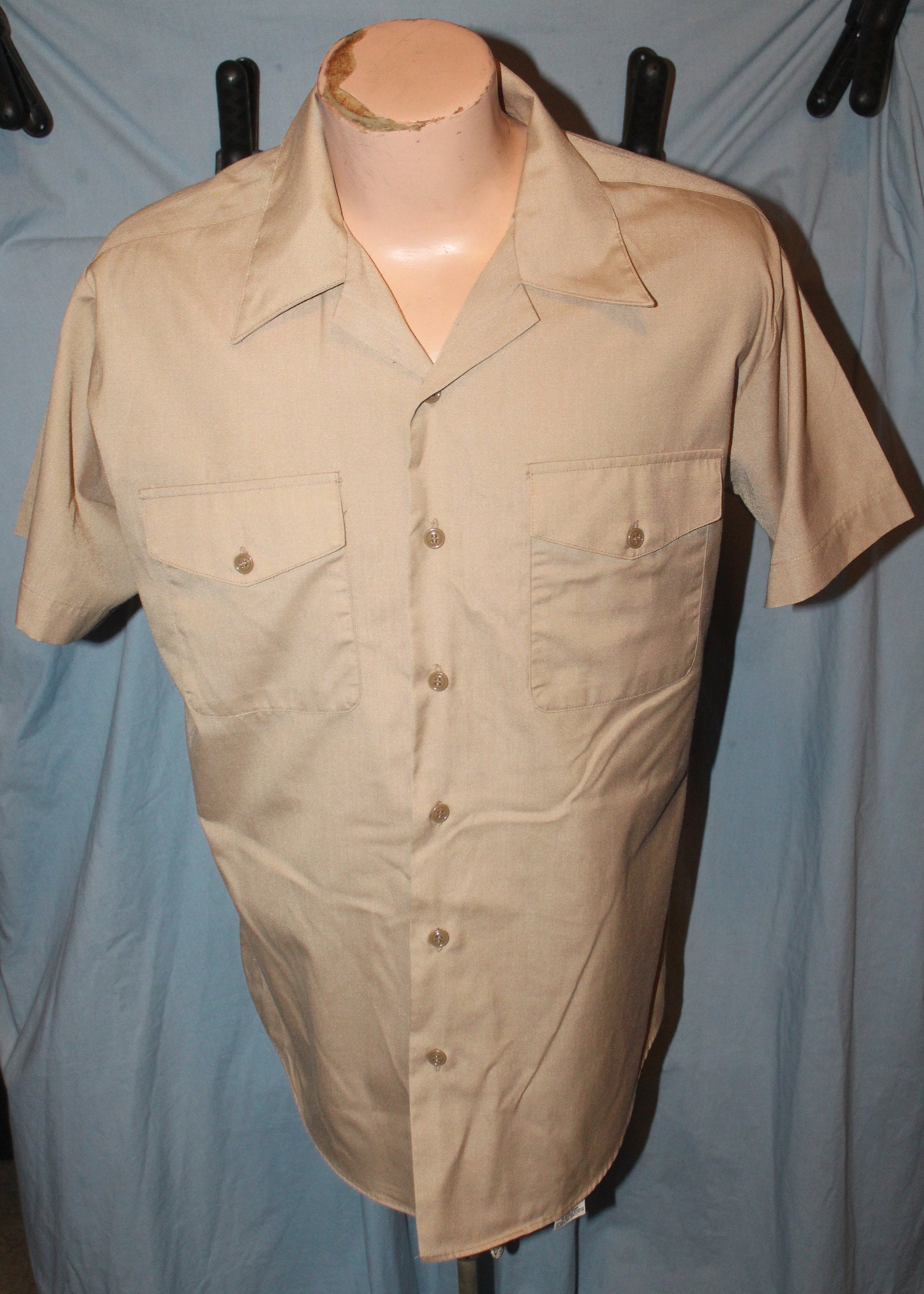 Vintage USGI Creighton USN US Navy Short Sleeve Khaki Uniform Etsy