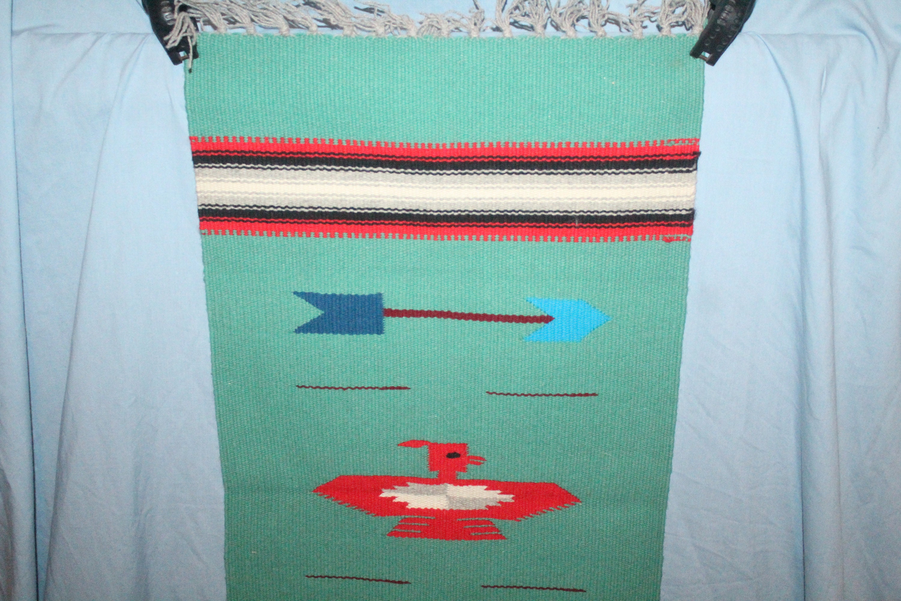 Southwest Style Woven Wool Table Runner Rug Arrows Etsy