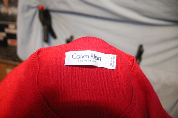 Vintage Calvin Klein 100% Cashmere Crew neck Swea… - image 4