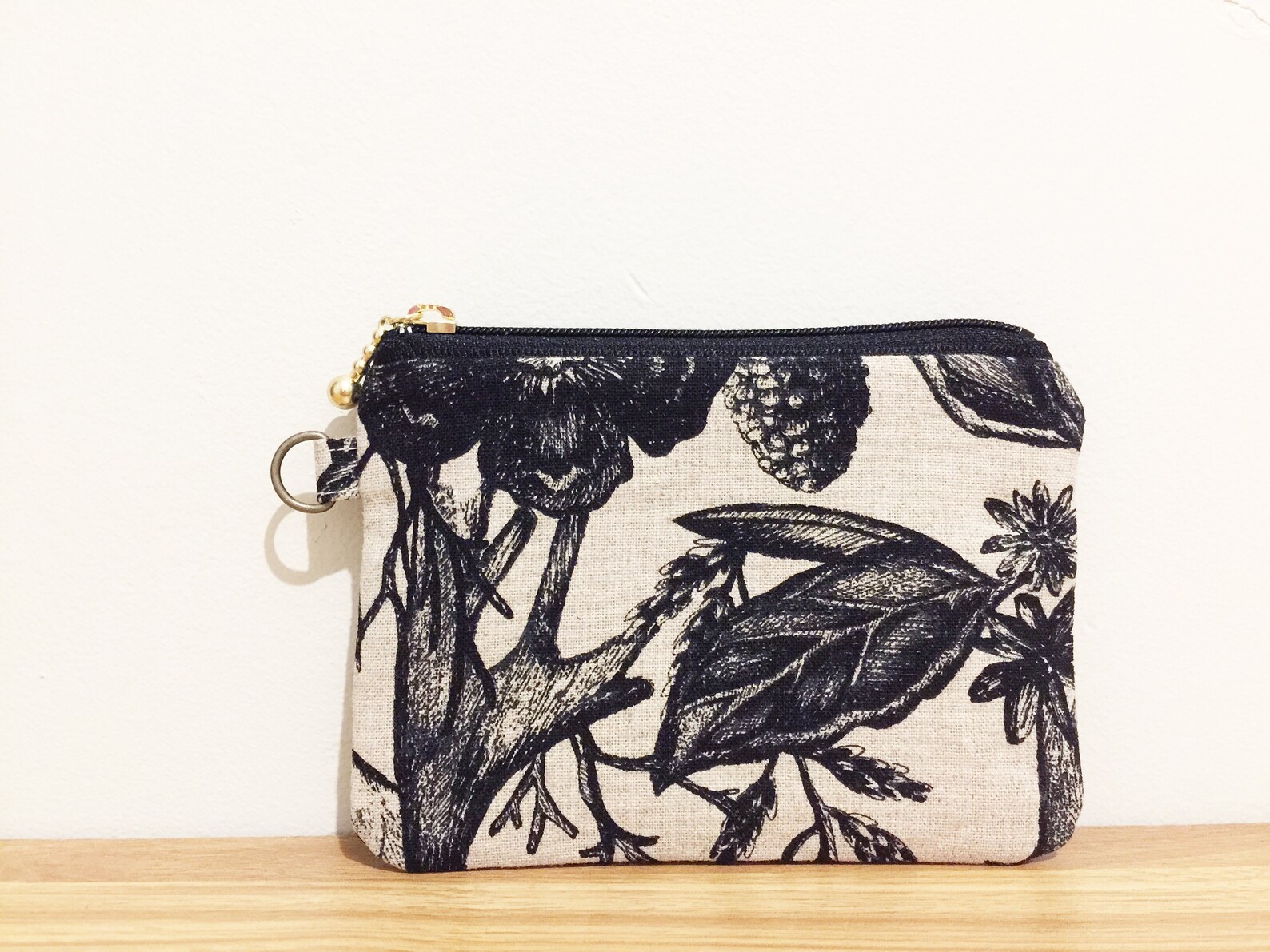 Coin purse with divider/multi purpose zipper pouch/leather | Etsy