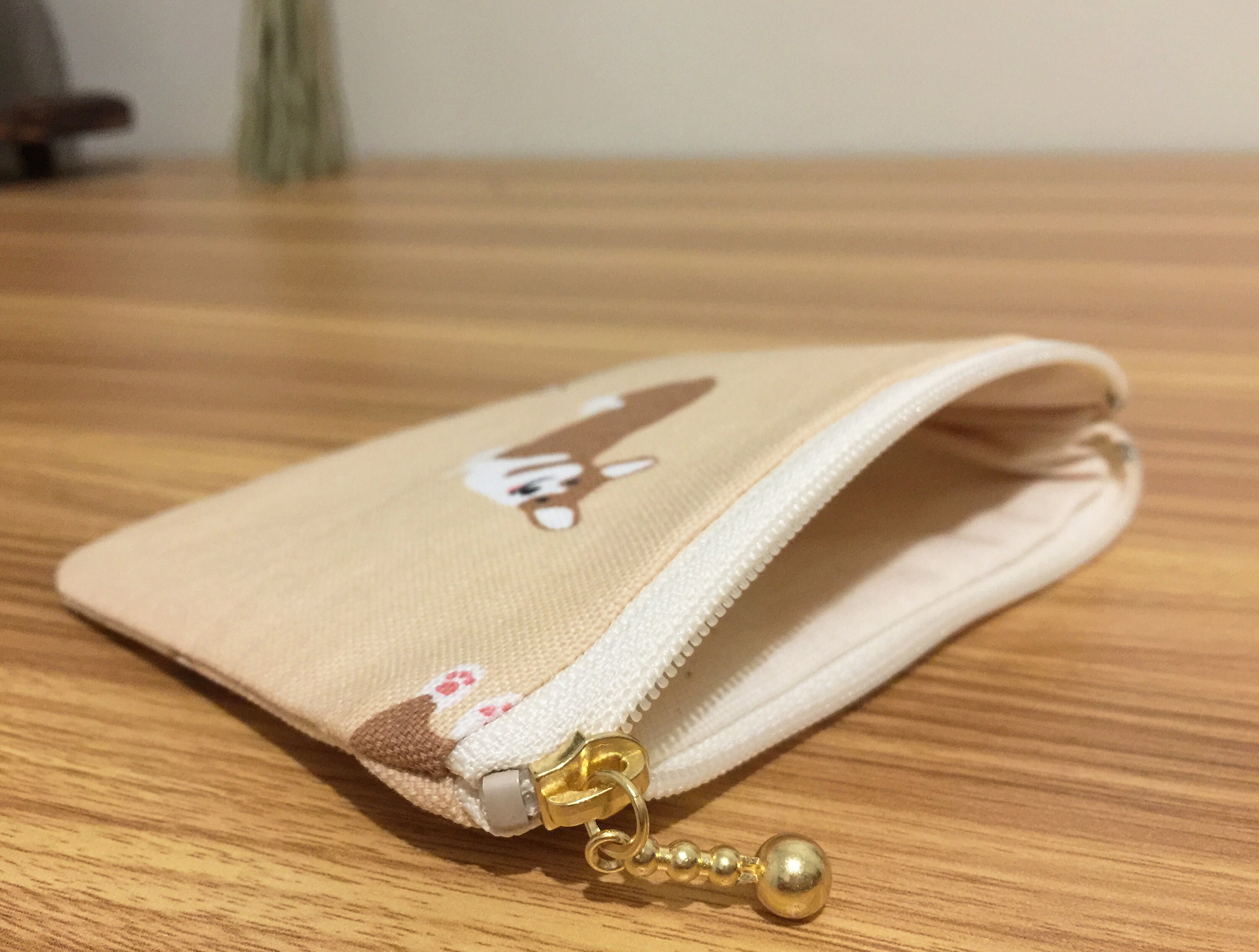 Corgi coin purse/small zipper pouch/dog print fabric coin | Etsy