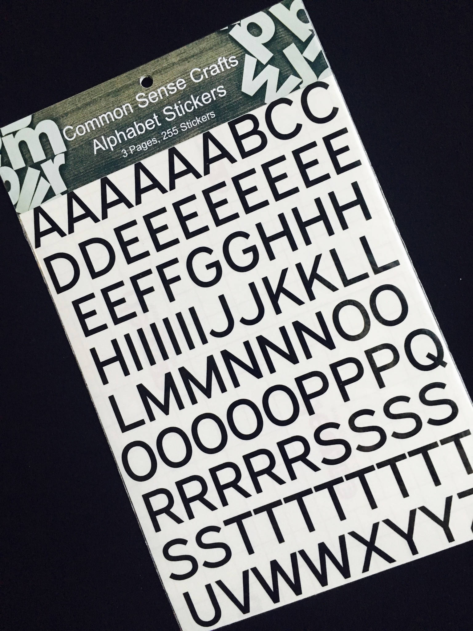 Alphabet Stickers 255 Black Stickers Scrapbook Arts & Etsy