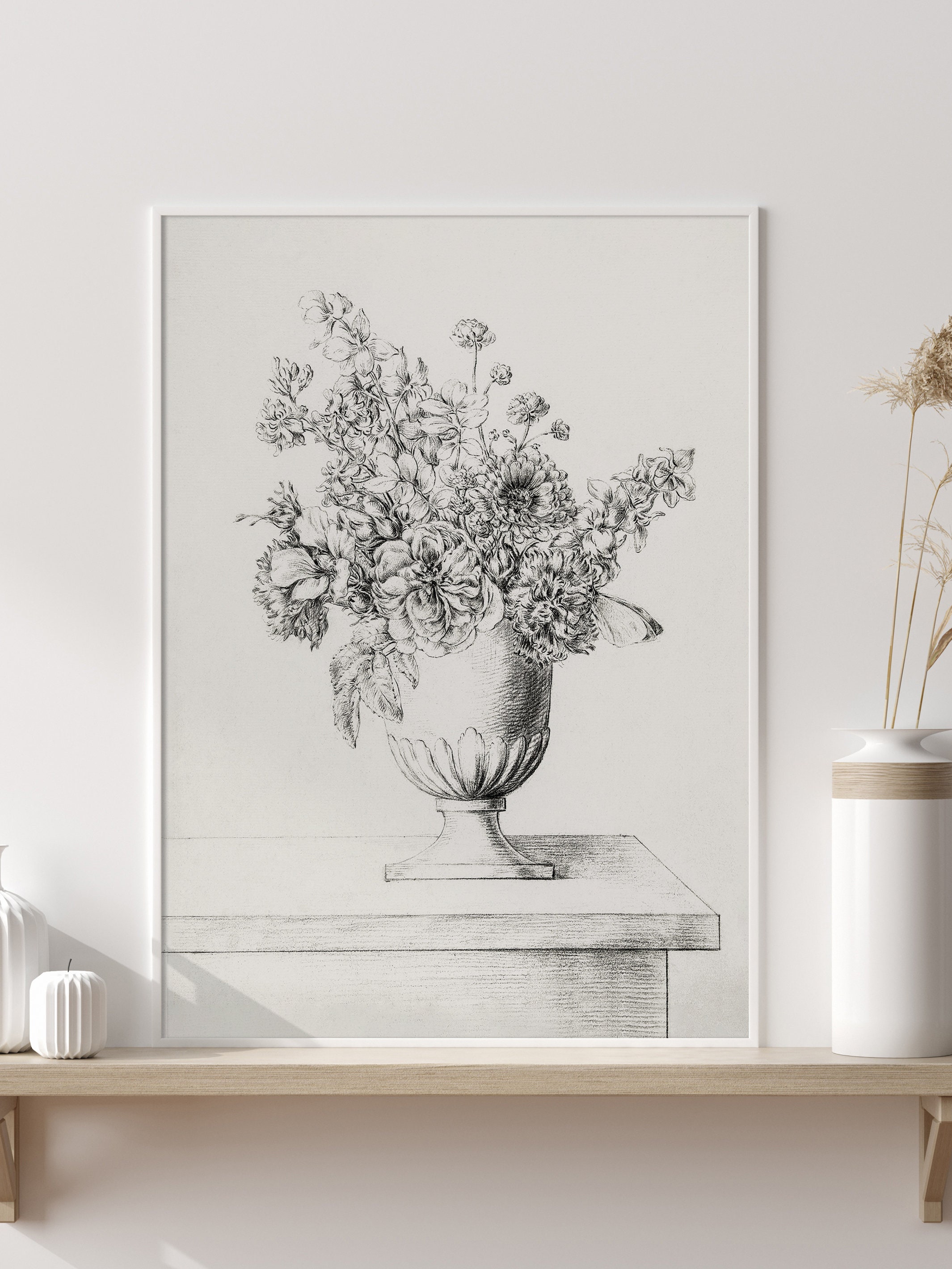 Vintage Black and White print Vintage decor Printable Wall Etsy