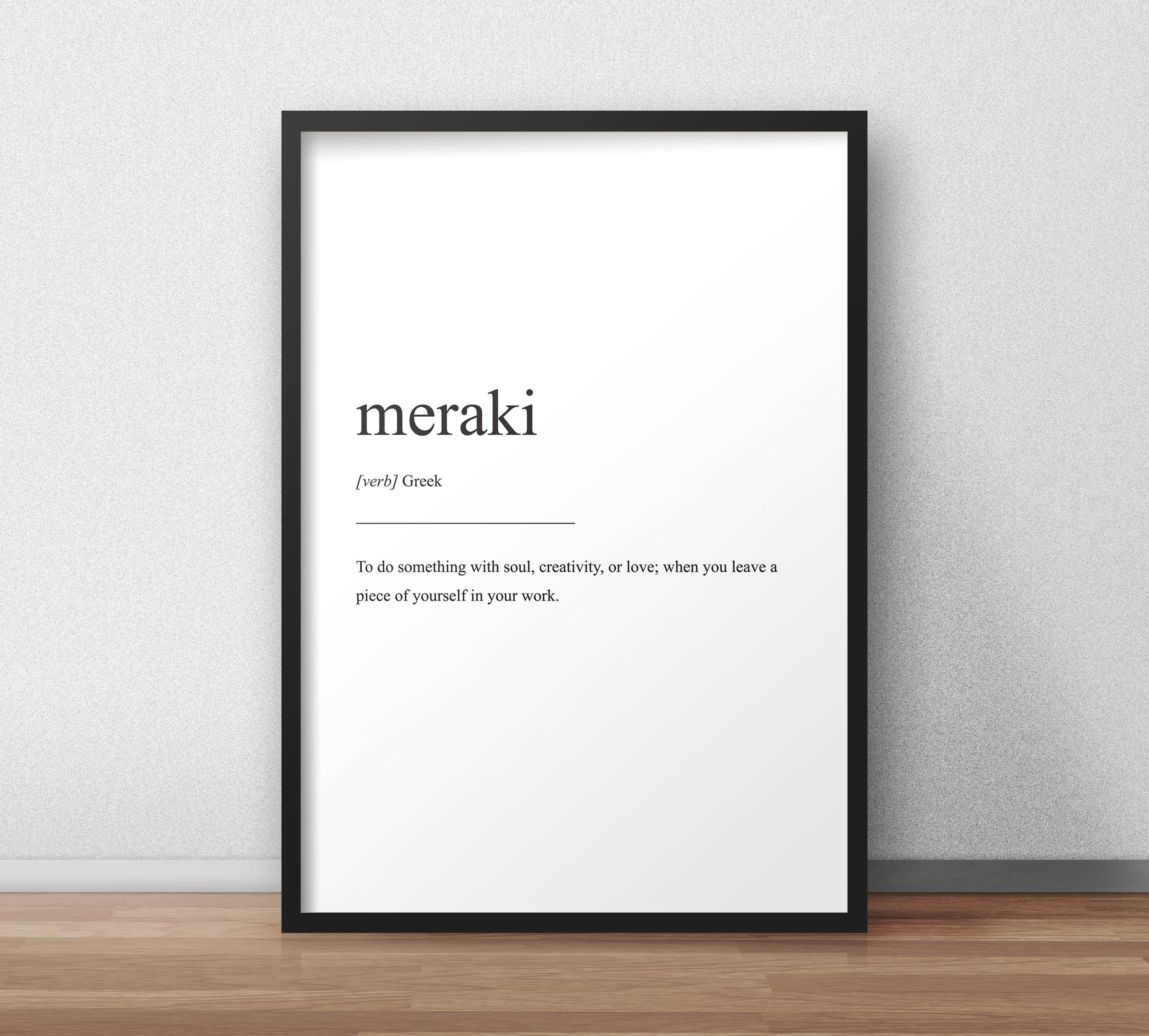 Meraki definition definition print word art printable art Etsy