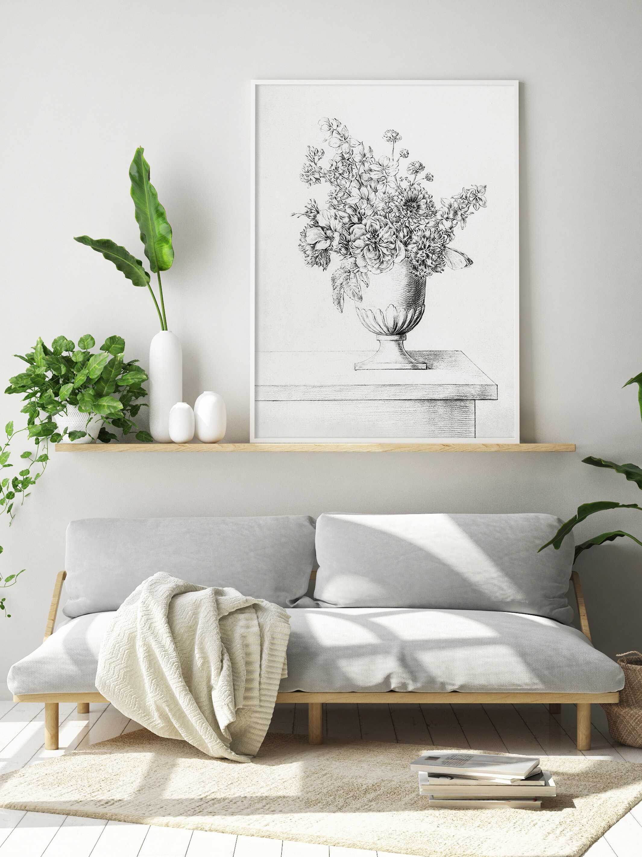 Vintage Black and White print Vintage decor Printable Wall Etsy