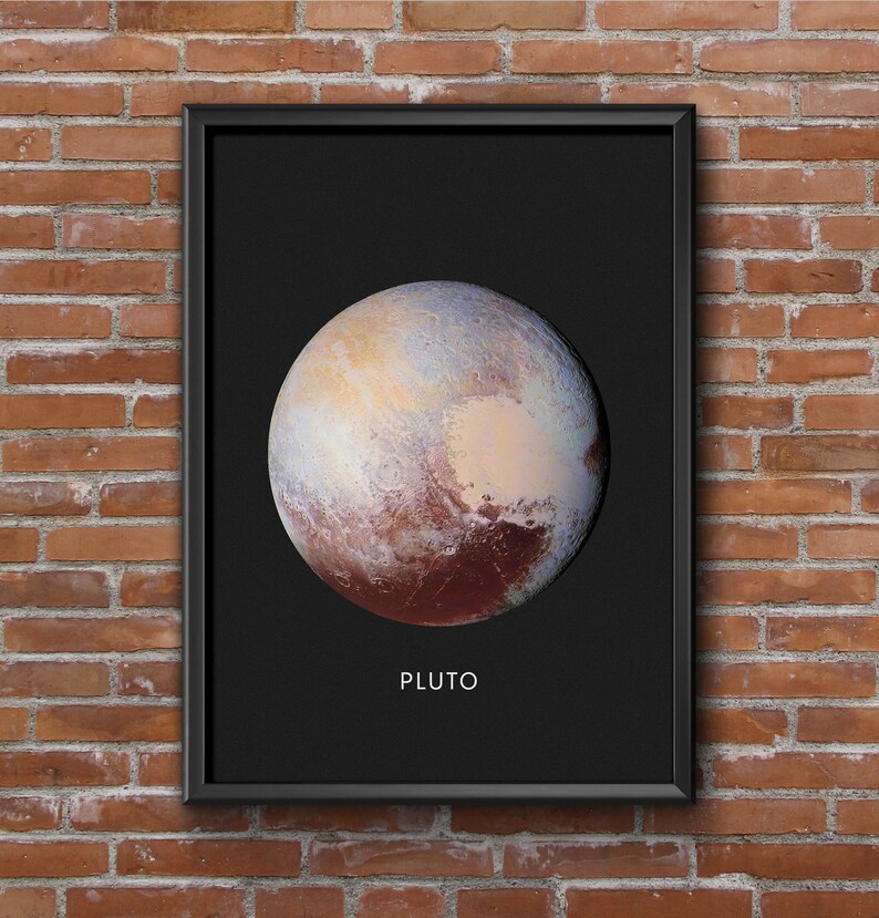 Pluto print Planet printable art Planet poster Modern art | Etsy