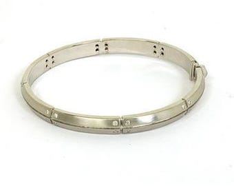 Tiffany & Co. Streamerica Bracelet Diamonds 18k White Gold Bangle
