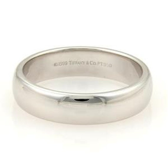 Tiffany & Co. Platinum 6mm Wide Plain Men's Weddin