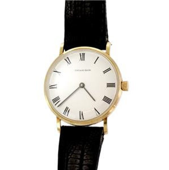 Tiffany & Co. Vintage 14k Yellow Gold Hand Wind Men display picture 2