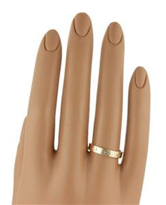 Cartier Mini Love 18k Yellow Gold 3.5mm Band Ring Size 61-US 9.75