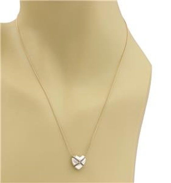 Tiffany & Co. Heart Pendant X Crossover Style 18k… - image 2