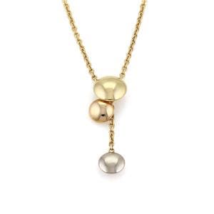 Cartier 18k Tri-Color Gold 3 Disc Shape Dangle Pendant Necklace w/Cert.